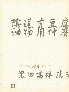 阴道有豆腐渣分泌物用什么药