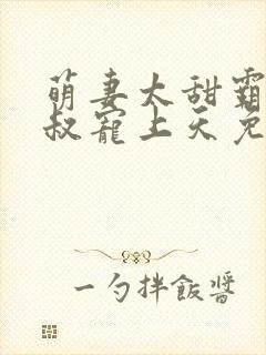 萌妻太甜霸道大叔宠上天免费