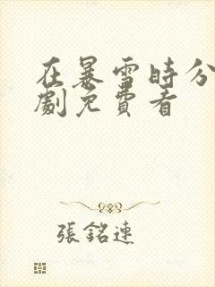 在暴雪时分电视剧免费看