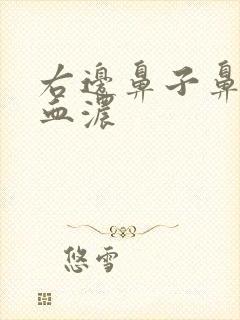 右边鼻子鼻涕有血浓