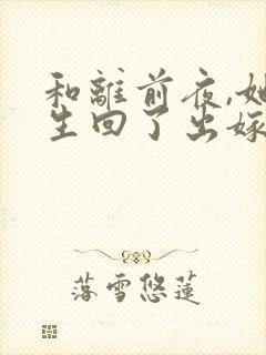 和离前夜,她重生回了出嫁前完结封面