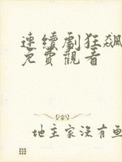 连续剧狂飙全集免费观看封面