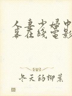 人妻少妇中文字幕在线电影