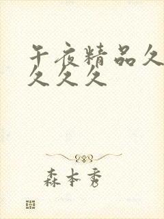 午夜精品久久久久久久