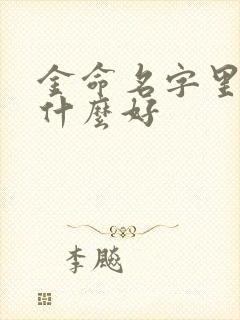金命名字里要带什么好