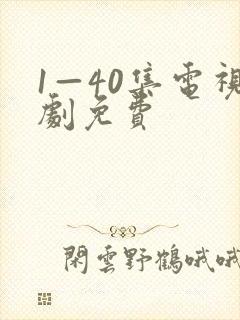 1—40集电视剧免费