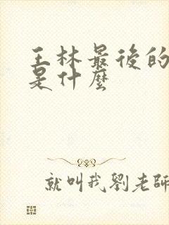 王林最后的结局是什么