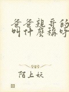 爸爸亲哥的老婆叫什么称呼