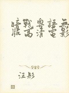 暗战粤语无删减版高清电影封面