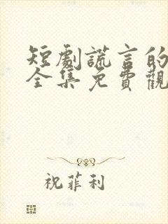 短剧谎言的代价全集免费观看