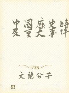 中国历史时间轴及重大事件