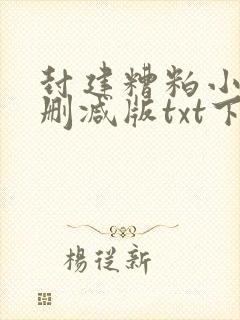 封建糟粕小说无删减版txt下载