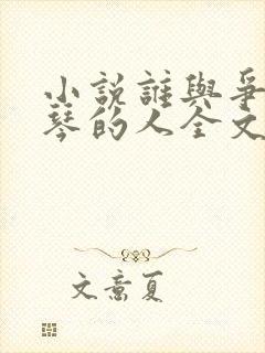 小说谁与争锋抚琴的人全文免费阅读免费