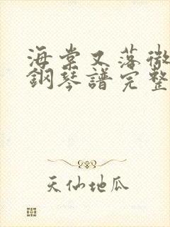 海棠又落微雨时钢琴谱完整版封面