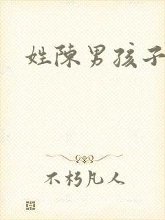 姓陈男孩子取名封面