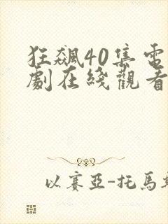 狂飙40集电视剧在线观看免费