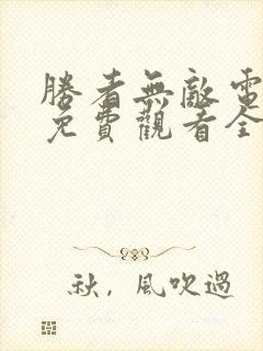 胜者无敌电视剧免费观看全集高清