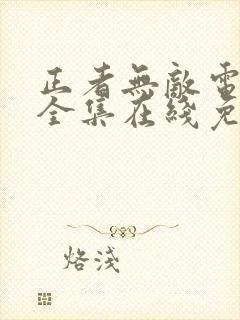 正者无敌电视剧全集在线免费观看