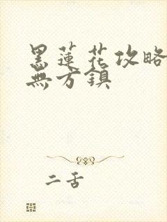 黑莲花攻略手册无方镇