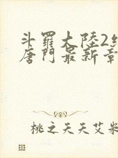 斗罗大陆2绝世唐门最新章节小说