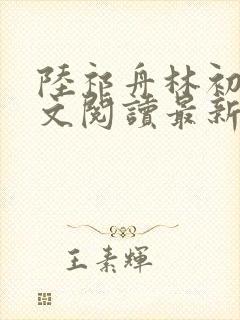 陆祁舟林初薇全文阅读最新章节封面