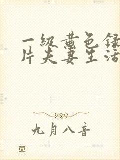 一级黄色录像影片夫妻生活影片