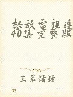 怒放电视连续剧40集完整版免费观看封面