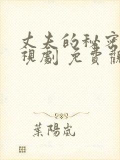 丈夫的秘密 电视剧 免费观看