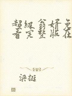 超级翁婿免费观看完整版在线全集