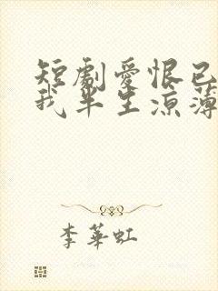 短剧爱恨已逝许我半生凉薄免费观看