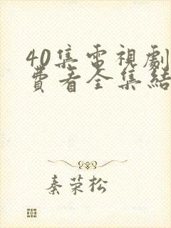 40集电视剧免费看全集结局封面