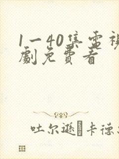 1一40集电视剧免费看