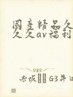 国产精品久久久久久av福利