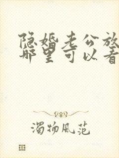 隐婚老公放肆宠哪里可以看