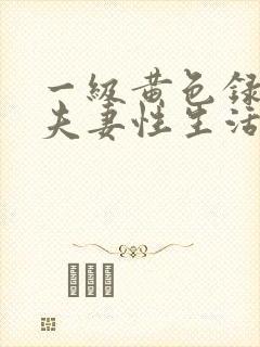 一级黄色录像片夫妻性生活