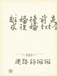 离婚后前夫哭着求复婚 txt全本