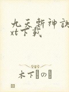 九天斩神诀最txt下载