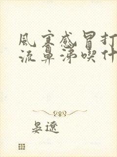 风寒感冒打喷嚏流鼻涕吃什么药封面