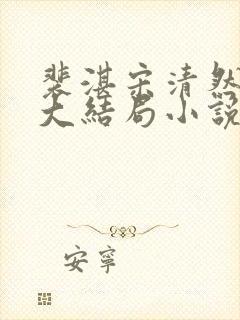 裴湛宋清然姜o大结局小说名