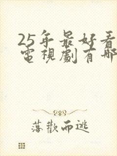 25年最好看的电视剧有哪些