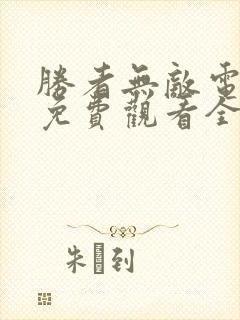 胜者无敌电视剧免费观看全集高清