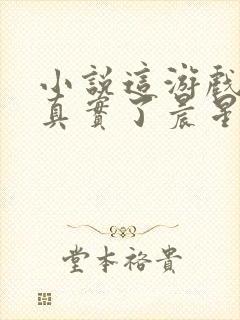 小说这游戏也太真实了晨星ll免费阅读