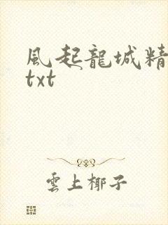 风起龙城精校版txt