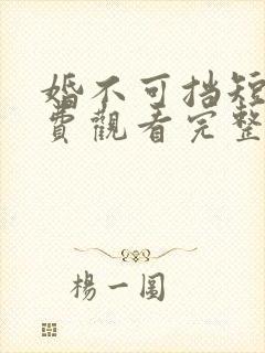 婚不可挡短剧免费观看完整版