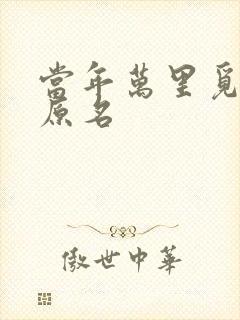 当年万里觅封侯原名