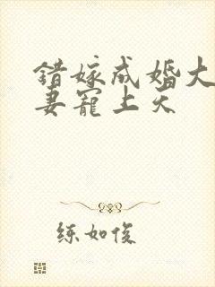 错嫁成婚大佬甜妻宠上天封面