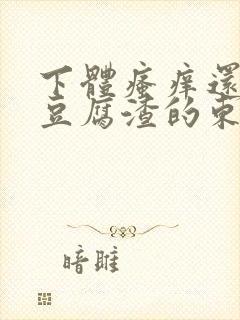 下体瘙痒还有像豆腐渣的东西