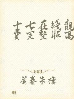 十七在线观看免费完整版高清电影