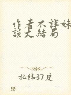 作者不详妹妹小说大结局