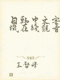 日韩中文字幕手机在线观看视频